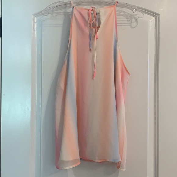 Watercolor High Neck Sleeveless Blouse - Picture 2 of 3